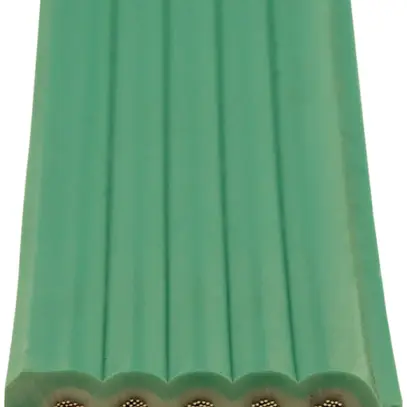 Cavo piatto Woertz Power 5×2.5mm² senza alogeni verde B2ca Una lunghezza