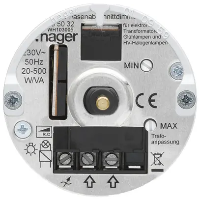 Inserto per variatore rotativo Hager 20…550W ritardo di fase E 
