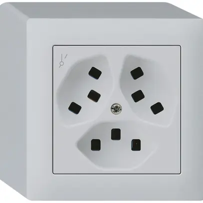 Presa AP Hager kallysto 3×T23 1×S Q grigio chiaro 