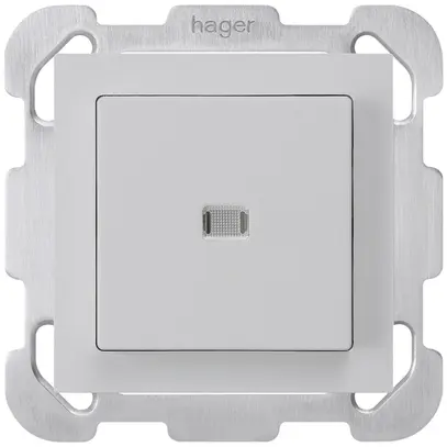 Contact à poussoir lumineux ENC kallysto AR/2P grc avec plaque de fixation 