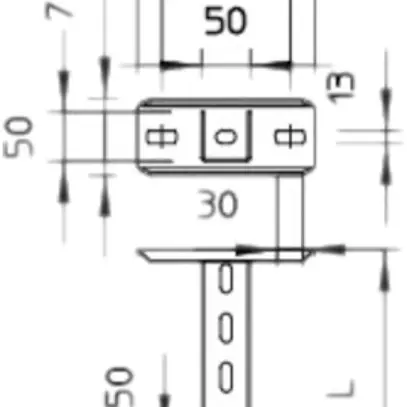 Supporto per soffitto Bettermann 500mm zincato 