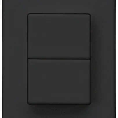 Interruttore a pulsante 2× AMD Hager FLF 10A/250V 3/1L nero 