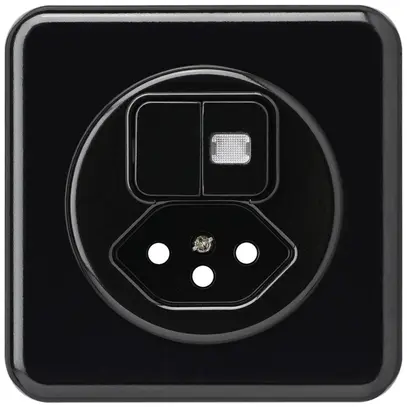 Kit frontal ENC basico 86×86mm noir avec 1 lentille p.combinaison grd.I S1/T13 