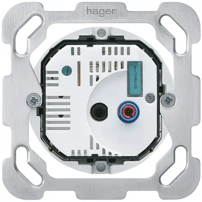 Inserto per termostato ambiente INC senza interruttore con piastra di fissaggio 