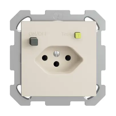 Prise ENC EDIZIOdue T13 FI 30mA FM, crema 