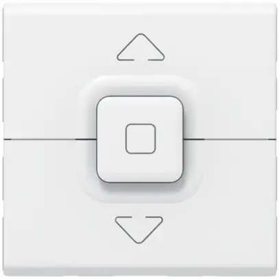 Interruttore per tappar. INS MOS bianco 500W ACC/STOP/GiÙ 2 moduli 