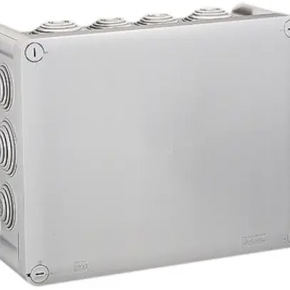 Boîte de dérivation PLEXO vide 220×170mm gris clair 14 entrées 