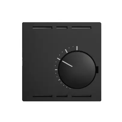 Thermostat d'ambiance ENC EDIZIOdue noir sans interrupteur 