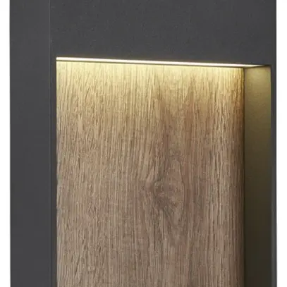 Lampada a muro LED SLV FLATT 14W 3000K 500lm IP65 antracite/legno 