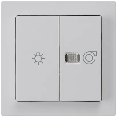 Kit frontal kallysto gris clair 60×60mm avec symbole lumière+ventilation 