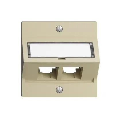 Kit di montaggio S-One EDIZIOdue F per 2×RJ45 obliquo, vanille 