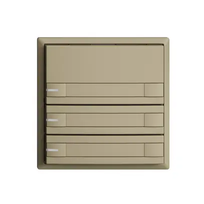 Poussoir ENC KNX 3× EDIZIOdue sand RGB avec LED avec insert papier 