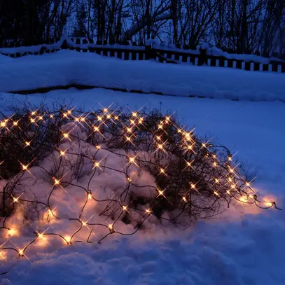 Rete luminosa System LED Extra, 2×1m, nero, 8W, 100 LED, bianco caldo 