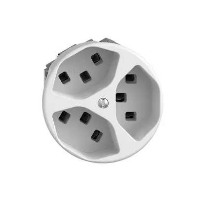 Prise STANDARDdue 3×T23 blanc 