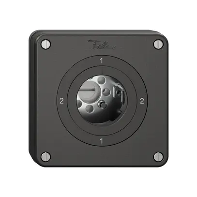 NUPU-Drehschalter NEVO, 3/2L, ohne Zylinder, KS, 2-1-2-1, schwarz 