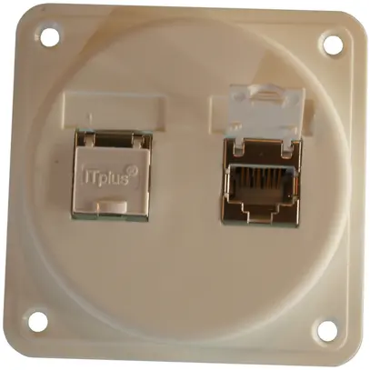 Boîte cat.6 IK 2p.2RJ45/s blanc 