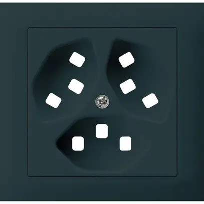 Kit frontale INS Hager kallysto per presa G3 3×tipo 23 telaio a innesto nero 