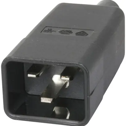 Spina d'apparecchi nero tipo IEC320-C20, 16A 