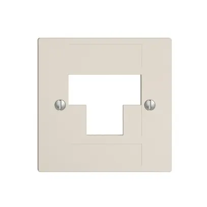 Placca frontale 2×RJ45 ITplus EDIZIOdue crema 