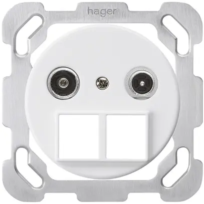 Prise multimédia ENC basico TV-R montage B 4dB 2GHz blanc 