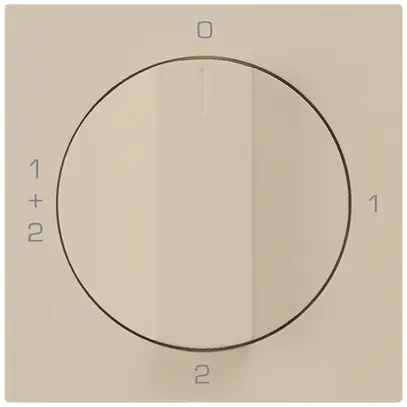 Kit frontale per interruttore rotativo S1 60×60mm kallysto 0-1-1+2-2 beige 