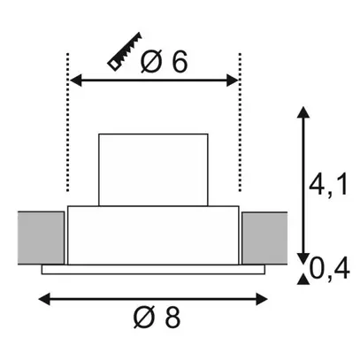 Downlight LED INC SLV PATTA-I, 12W 775lm 3000K rond IP65 noir mat 