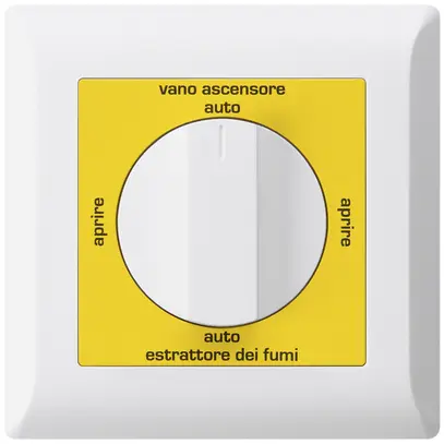 Interruttore rotativo INS kallysto.line per estrattore fumi italiano bianco 