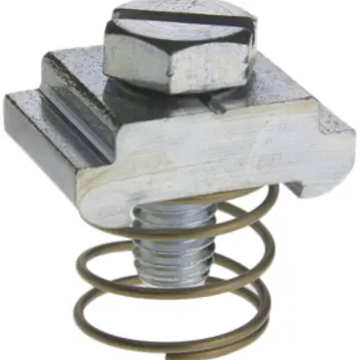 Plot d'ancrage Woertz, acier zingué, M10, avec ressort et vis 