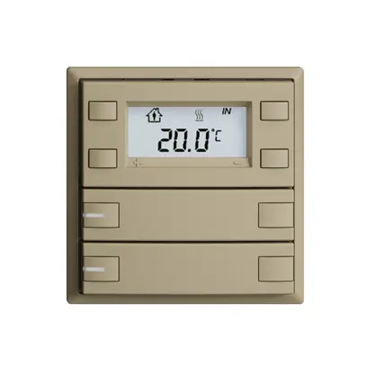 Poussoir RTH ENC KNX 2× EDIZIOdue F sand, avec LED RGB 