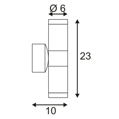 Wandleuchte SLV ASTINA OUT ESL, 2×GU10 11W IP44 weiss 