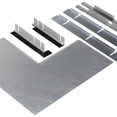 Angle plat Hager brosse/extérieur pour BKB 85×250mm 