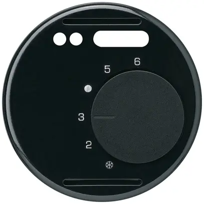 Disque frontal ENC BASICO noir pour thermostat d'ambiance plancher chauffant 