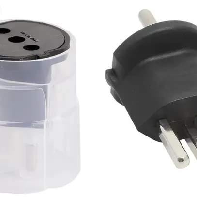 Adaptateur fixe MH 3L 16A 230VAC Schuko/T23 CEE7/7-CH T23, noir 