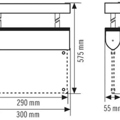 Luminaire de secours ESYLUX SLC LEDi SC/C montage suspendu 