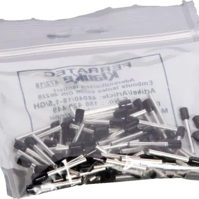Capocorda Ferratec DIN isolalto 1.5mm²/18mm nero 