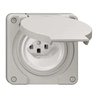 Presa NEVO N.CO, 1×T23, IP21, grigio chiaro 