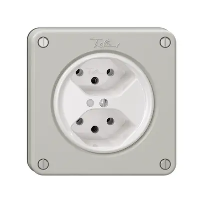 Prise NEVO, 2×T13, a.LED, gris clair 