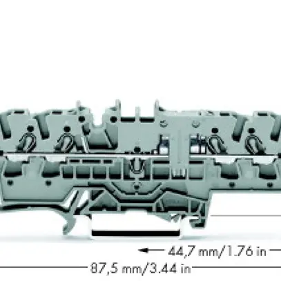 Borne WAGO TopJob-S 2.5mm² 4L gris série 2002 contours égaux 
