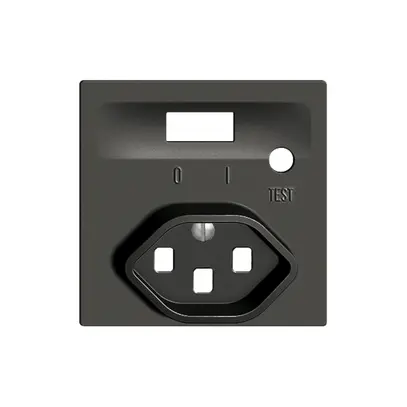 Kit frontale EDIZIOdue per presa FI nero 