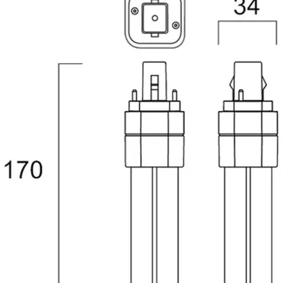 Lampada LED Sylvania ToLEDo Lynx G24d 10W 1100lm 4000K 164mm opale 
