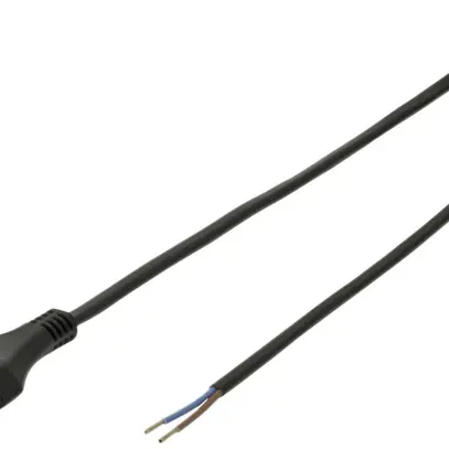 Câble d'appareil plat Tdf 2×1mm² 3m noir fiche T11 