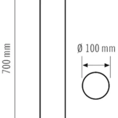 Borne lumineuse LED ESYLUX ALVA BL DALI, 7W 3000K Ø100×700mm IP65 an, clair 