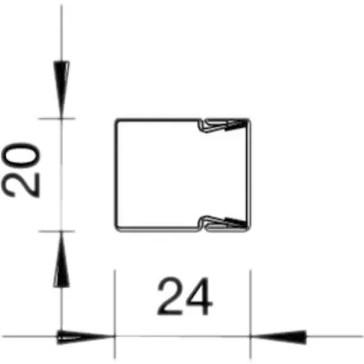 Canal d'installation Bettermann LKM 20×20×2000mm acier zingué 