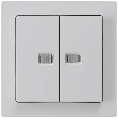 Pulsante luminoso INC kallysto 2×AR/1P con 2 lenti grigio chiaro 