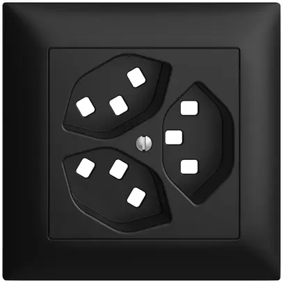 Kit frontale INC EDIZIOdue nero 88×88mm 3×T23 