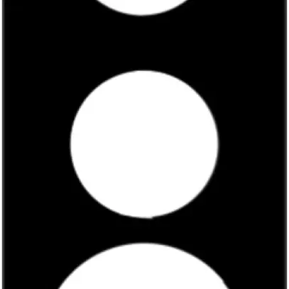 Abdeckplatte 3×1 2×43+58mm schwarz 