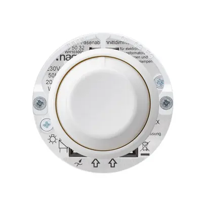 Variatore rotativo INC basico 20…550W ritardo di fase A bianco 