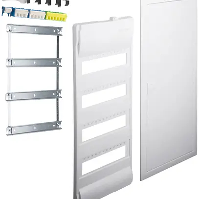 Kit de montage Hager volta avec cadre/porte 4-rangées 