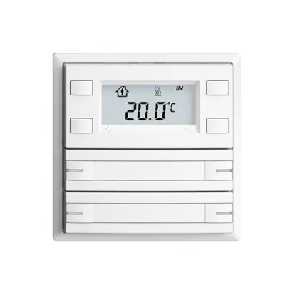 Poussoir RTH ENC KNX 4× EDIZIOdue F blanc, avec pap.+LED RGB 