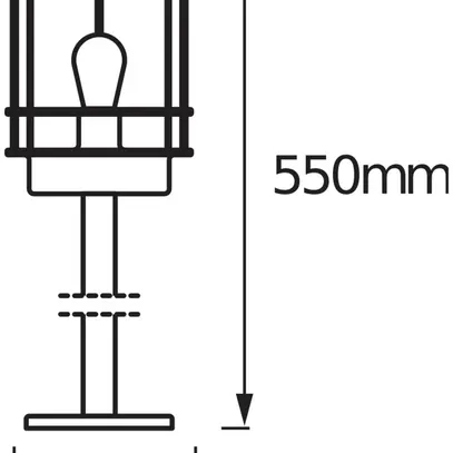 Borne lumineuse LDV ENDURA CLASSIC POST E27 550mm acier affiné 